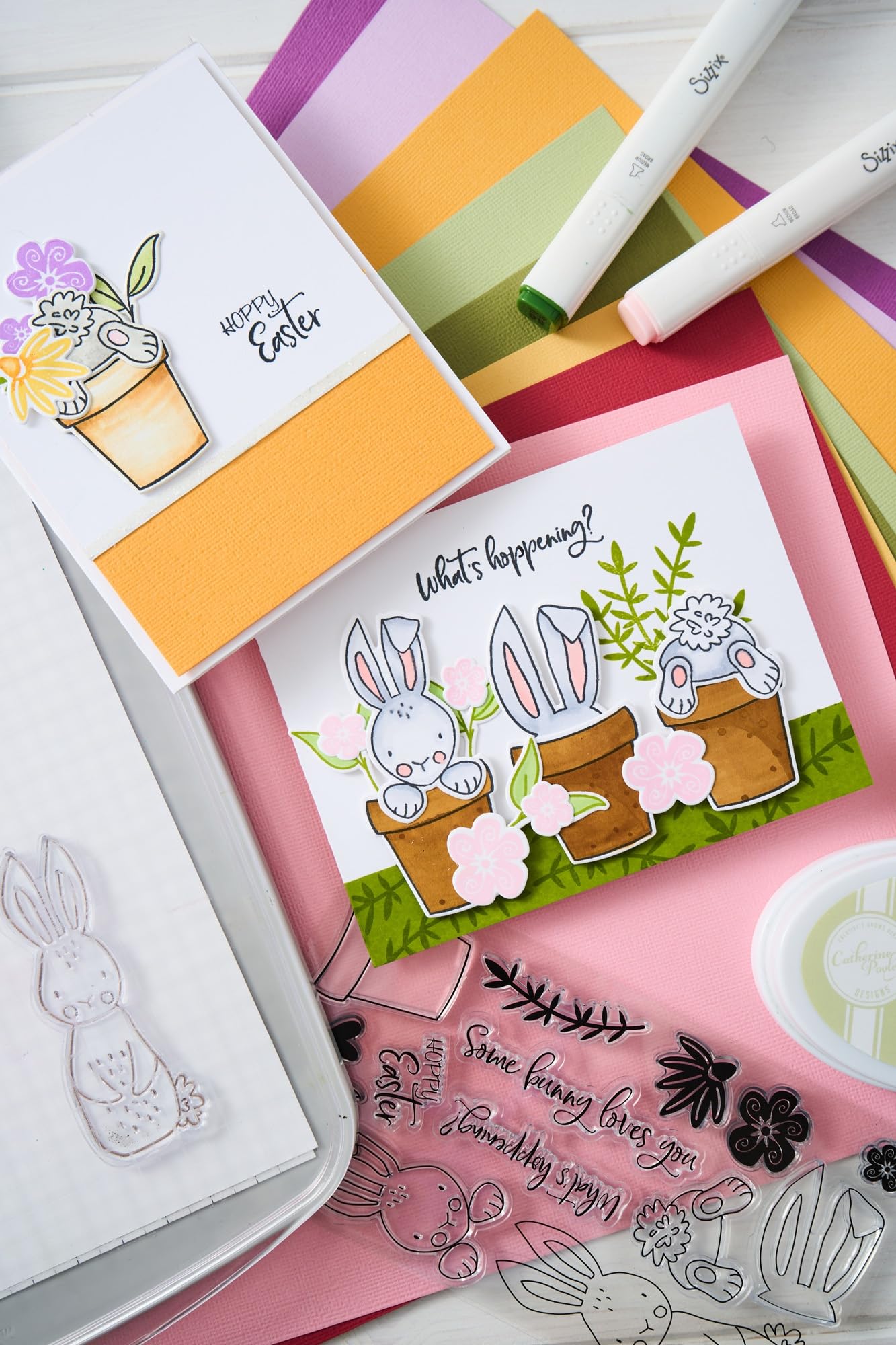Catherine Pooler's Bunny Bits & Blooms - Sizzix Clear Stamps Set 15PK - Image 3