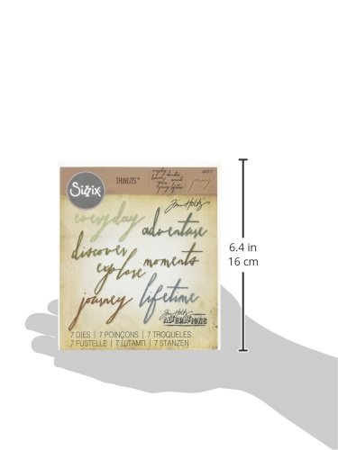 Sizzix 660217 Thinlits Die Set, Handwritten Journey by Tim Holtz (7 Pack) - Image 3
