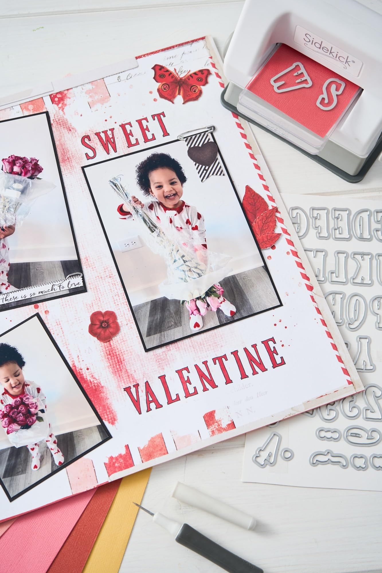 Sizzix A5 Clear Stamps 52PK w/8PK Framelits Fine Line Alpha 01 by 49 and Market - Image 5