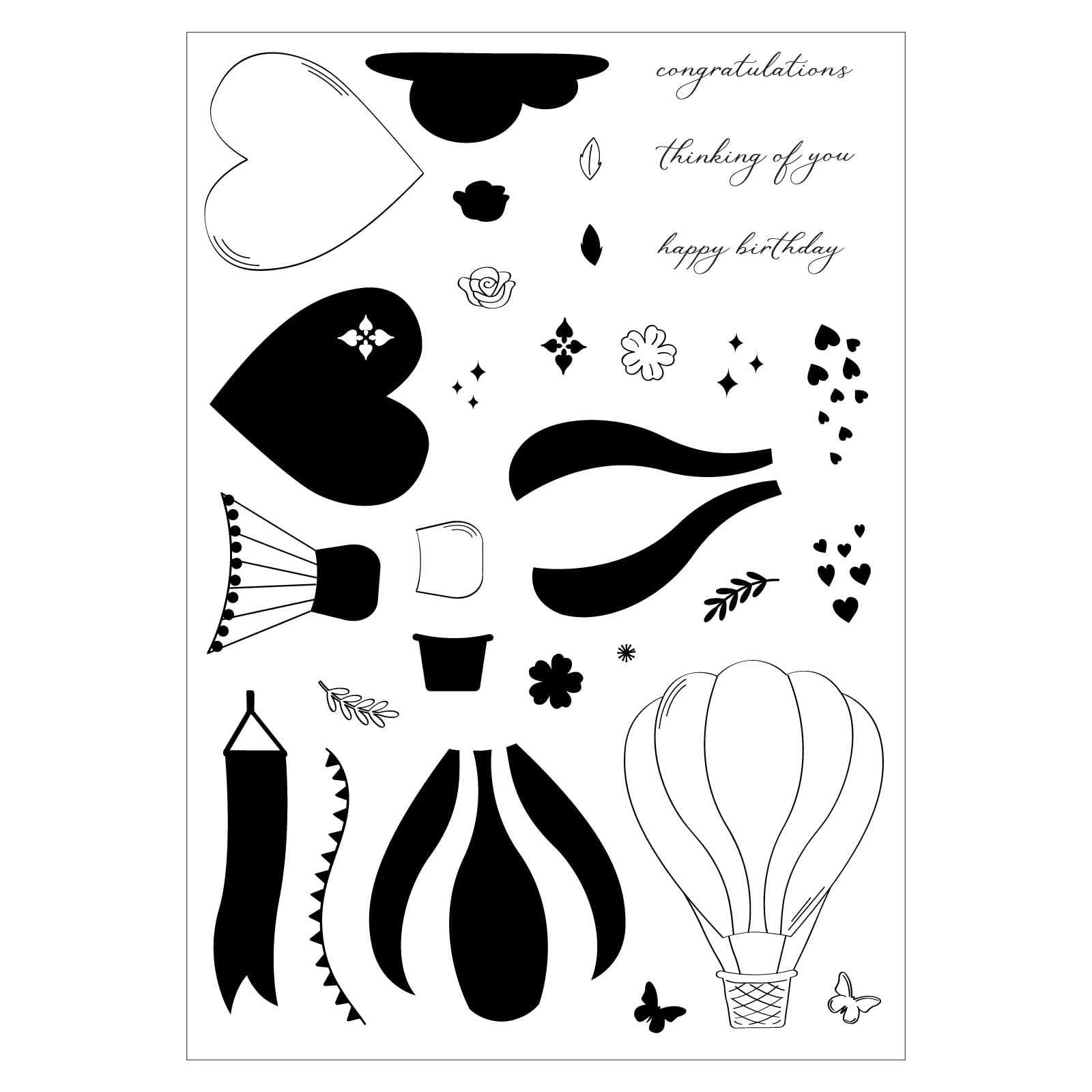 Sizzix A5 Clear Stamps Set 30PK - Up and Away by Catherine Pooler - Image 6