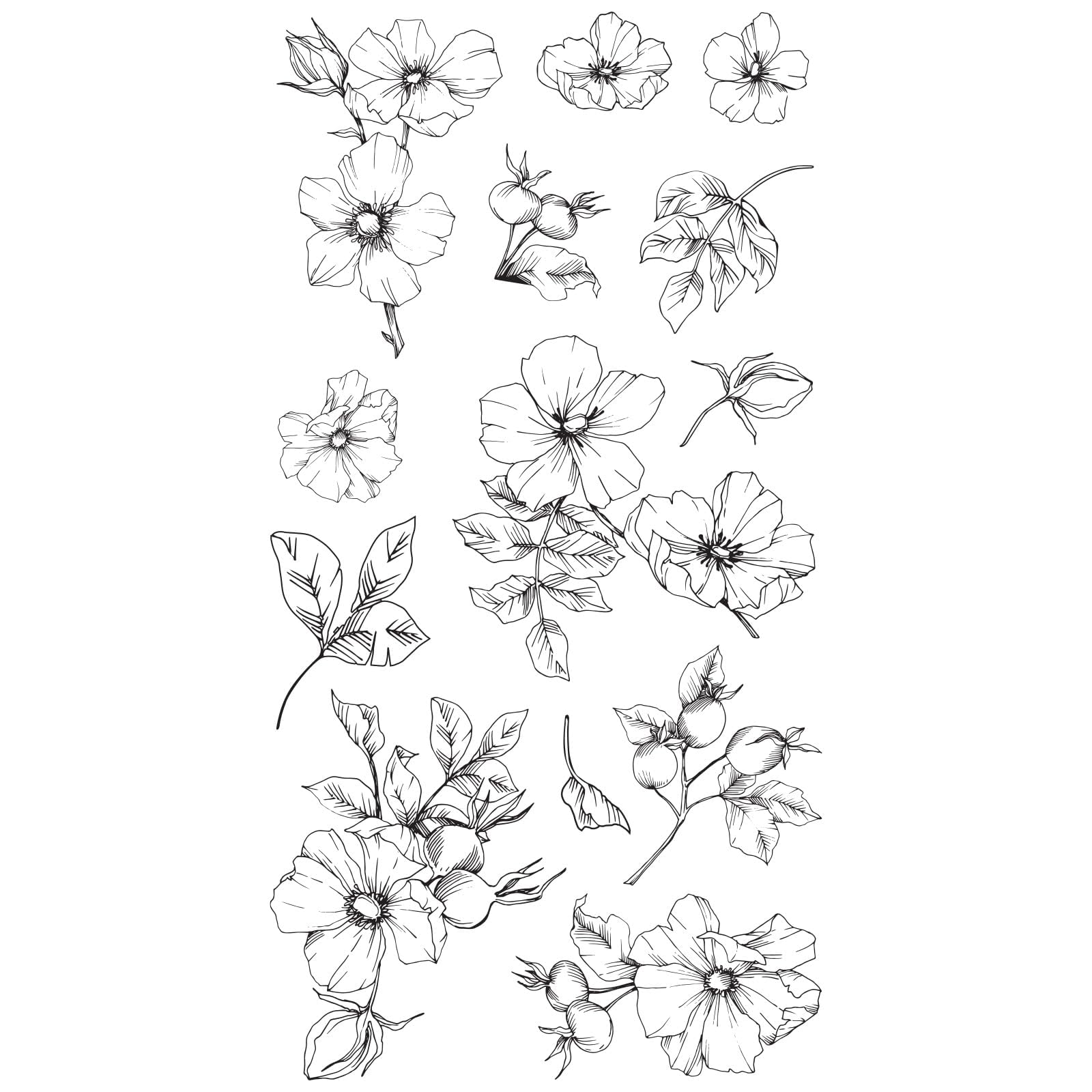 Sizzix Clear Rubber Stamp Set 13PK - Wildflower Botanicals - Image 3
