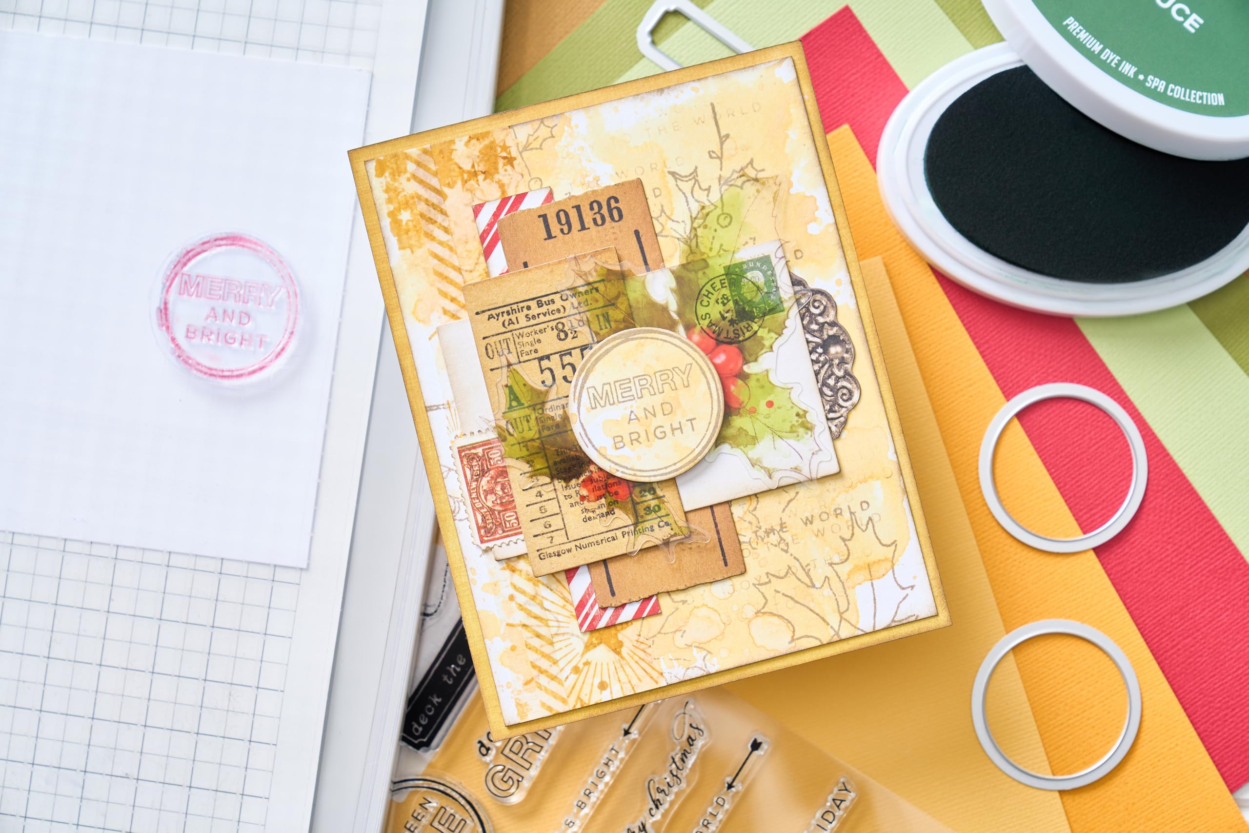 Sizzix Clear Stamps w/Framelits Die Jolly Sentiments by 49 and Market - Image 5