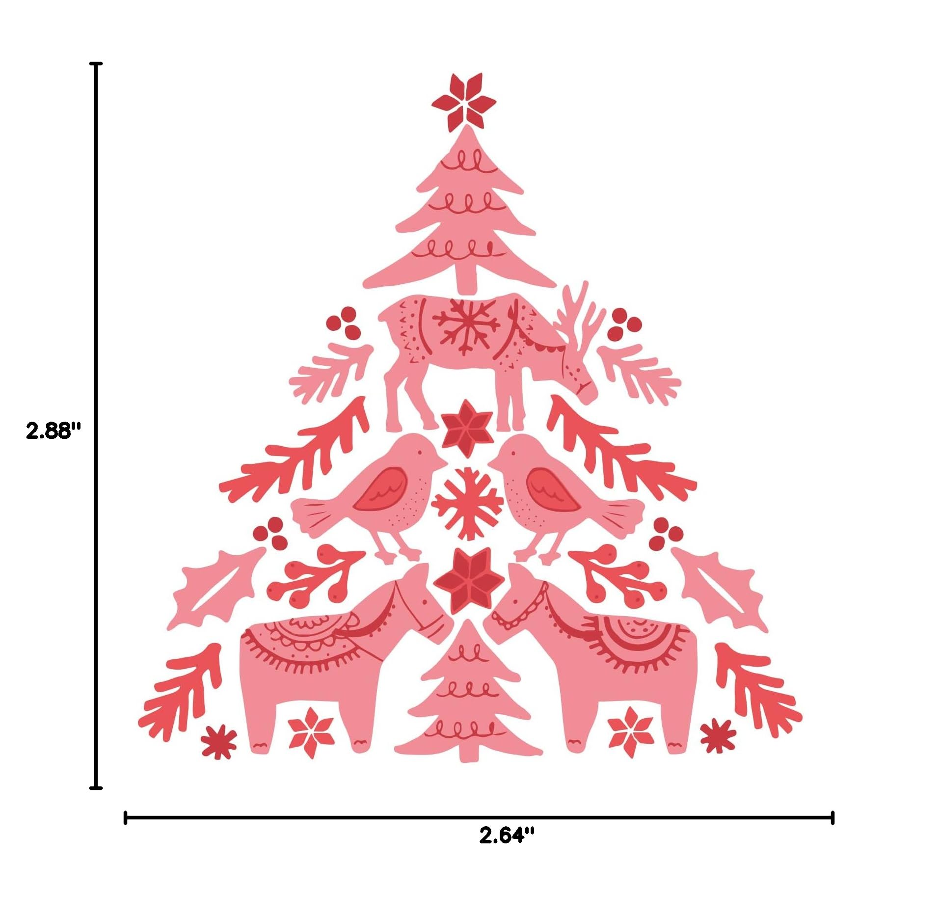 Sizzix Layered Clear Craft Card Making 3PK Folk Tree by Olivia Rose | 664934 | Chapter 4 2022 Stamps - Image 4