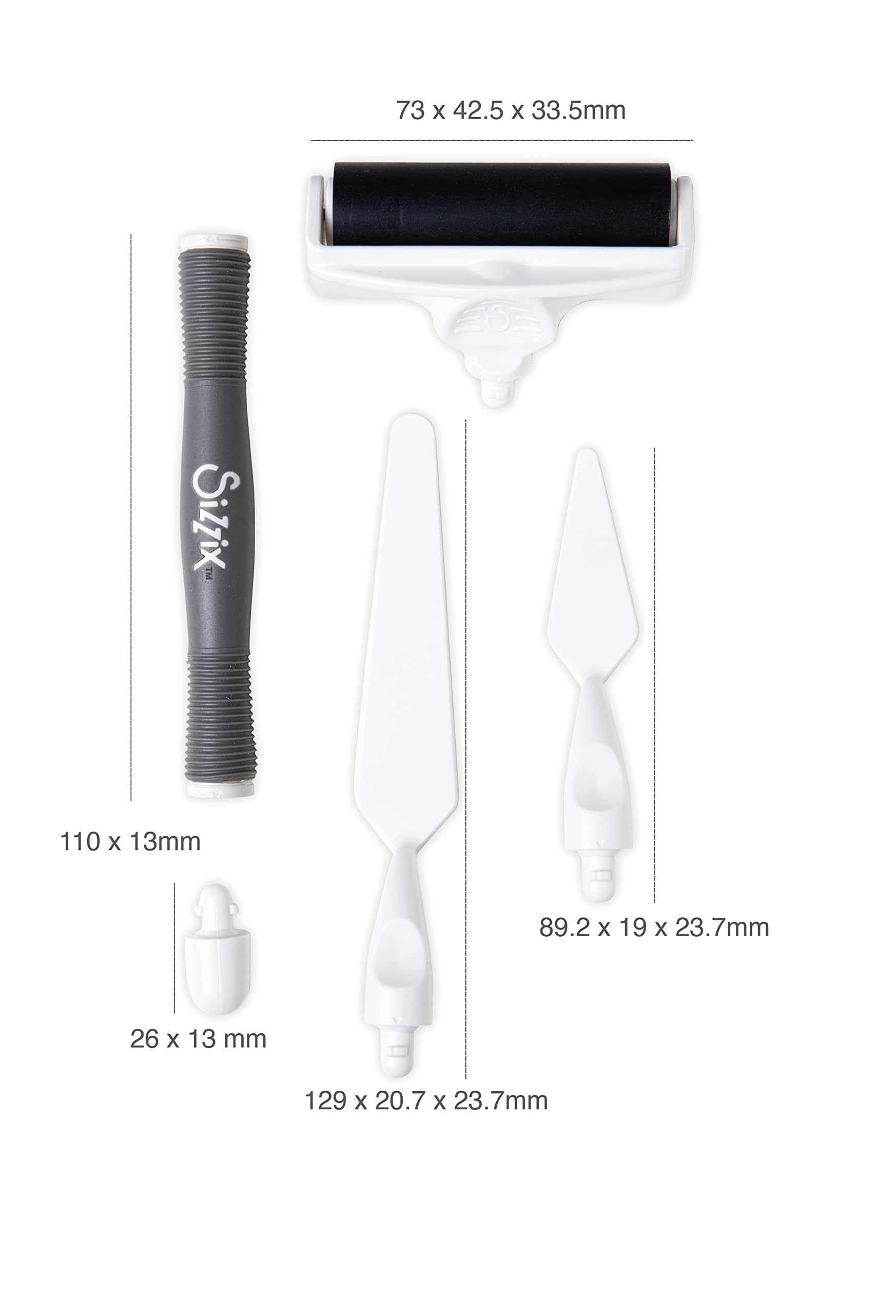 Sizzix Palette Knife & Brayer Roller Craft Tool Set | Painting Set for Pastes, Paints, Oil Acrylics & More - Image 3