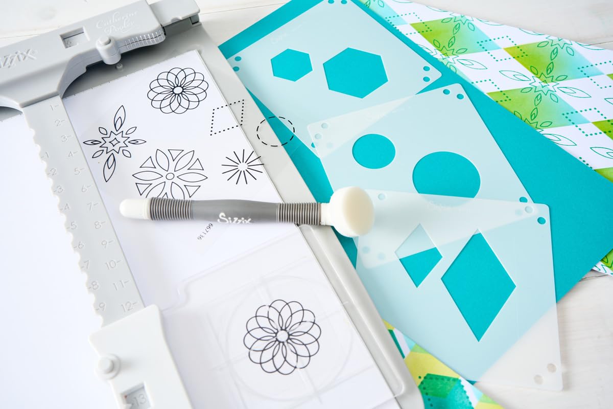 Sizzix Print and Pattern Starter Kit, Stencil & Stamp Tool Accessory - Image 5