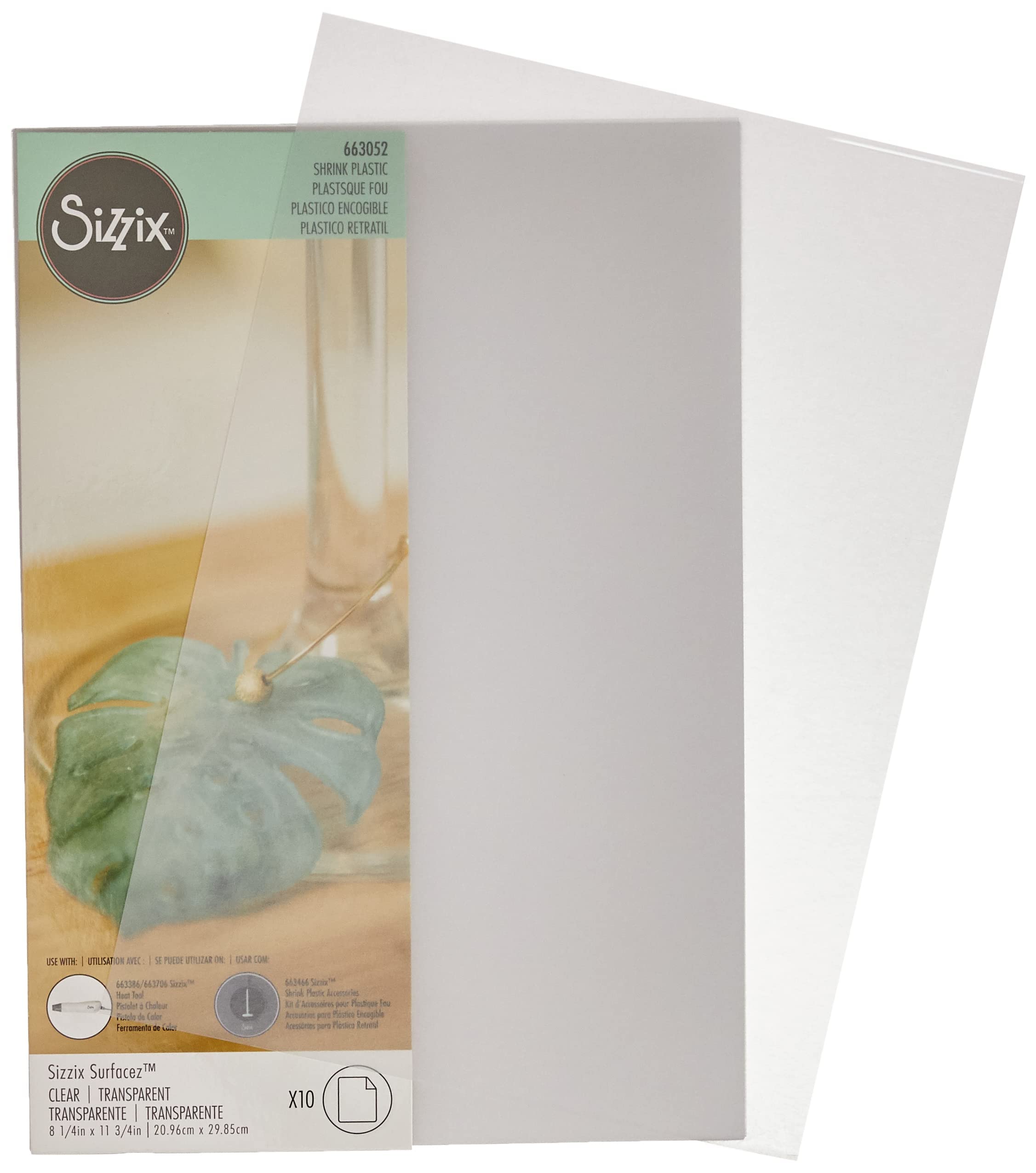 Sizzix Shrink Plastic 10PK (A4 Sheets) Surfacez-10PK , Frosted White, 10 Pack, 20.999999999999996 x 7.3 x 1 cm, Die Cut, 20.999999999999996 x 7.3 x 1 cm - Image 5