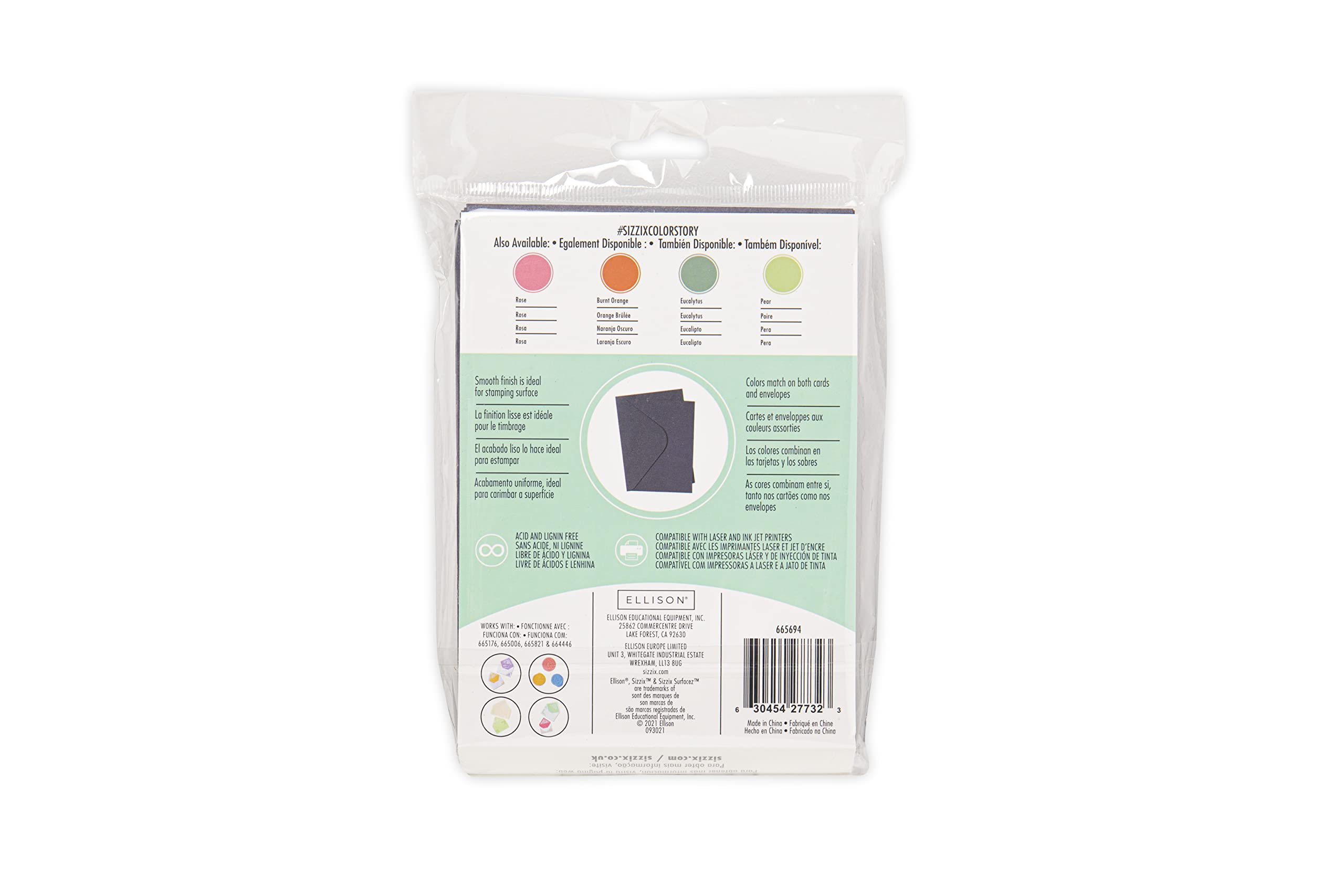 Sizzix Surfacez Card & Envelope Pack A6 French Navy 10PK | 665694 |Chapter 2 2022, Multicolor - Image 3