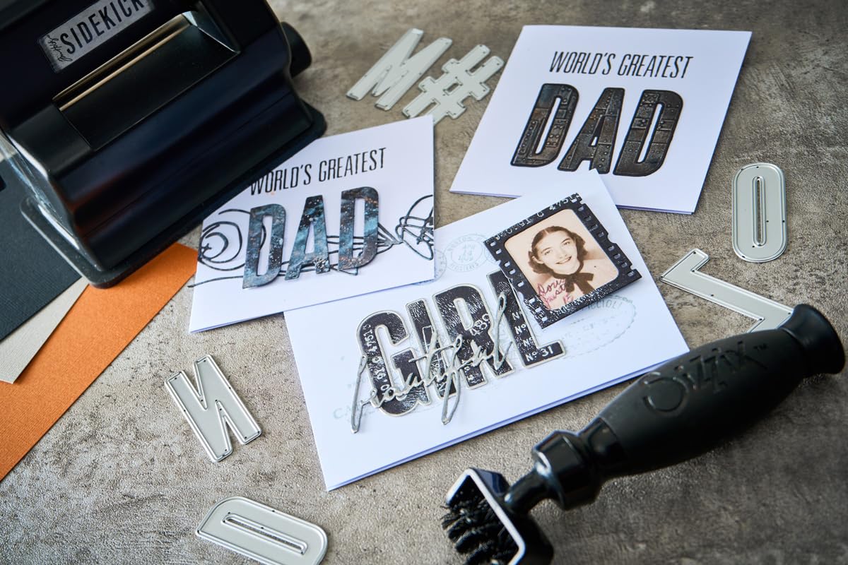 Sizzix Thinlits Die Set 43PK Alphanumeric Bulletin by Tim Holtz, 666281 - Image 5