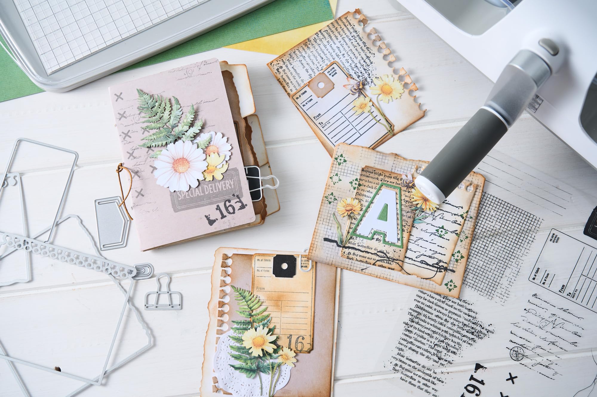 Sizzix Clear Stamps Set with Framelits Dies, Creative Combos by 49 & Market, 10 Rubber Stamps & 10 Cutting Dies - Image 6