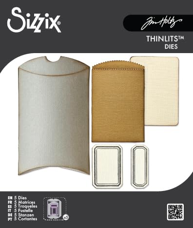 Tim Holtz Sizzix Dies, Vault Pillow Box & Bag, TH666568 - Image 3