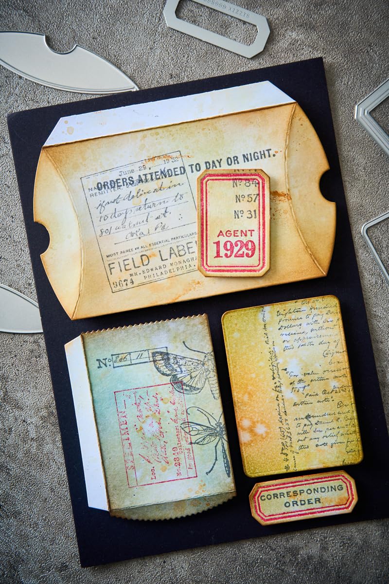 Tim Holtz Sizzix Dies, Vault Pillow Box & Bag, TH666568 - Image 4